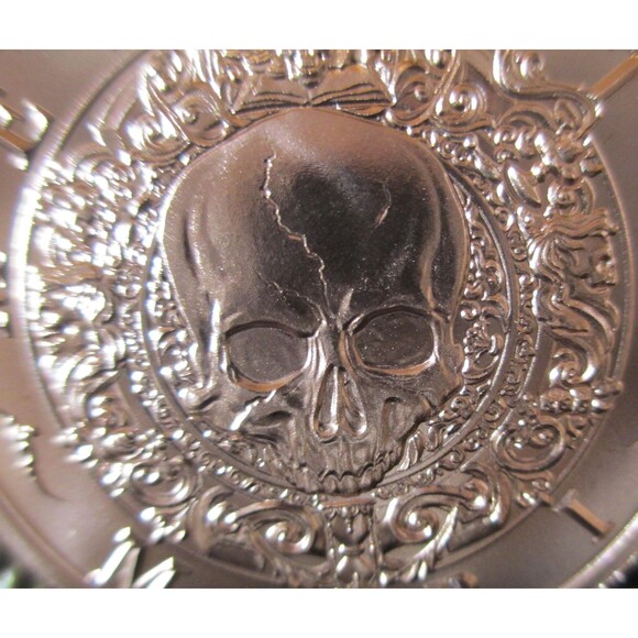 Memento Mori -Remember That You Must Die-Fine Copper High Relief Round/Pendant - Picture 4 of 7